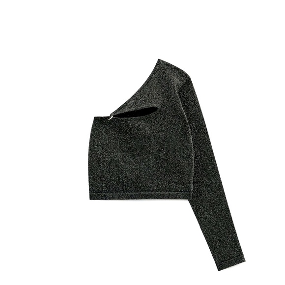 ASYMMETRICAL TOP WITH METALLIC THREAD - Picture 4 of 5